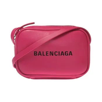 Balenciaga Logo Crossbody Bag, Shoulder Bag Women's Rose Red