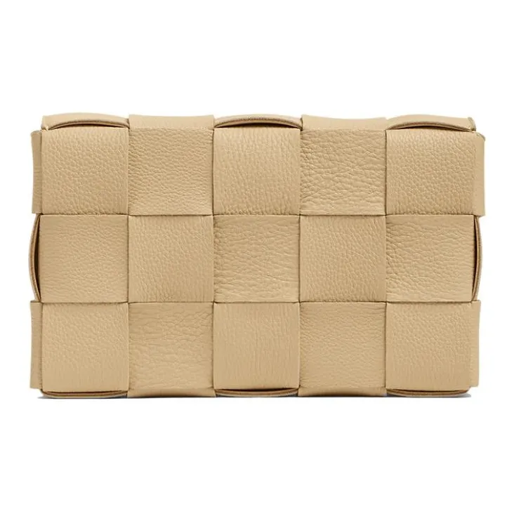 Bottega Veneta CASSETTE Cow Leather Tofu Bag Camera Bag Crossbody Bag Shoulder Bag Unisex Beige-2