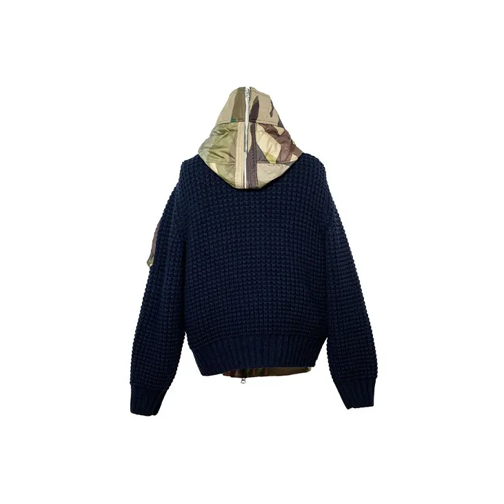 KAWS X Sacai Nylon Twill Wool Knit Blouson-6