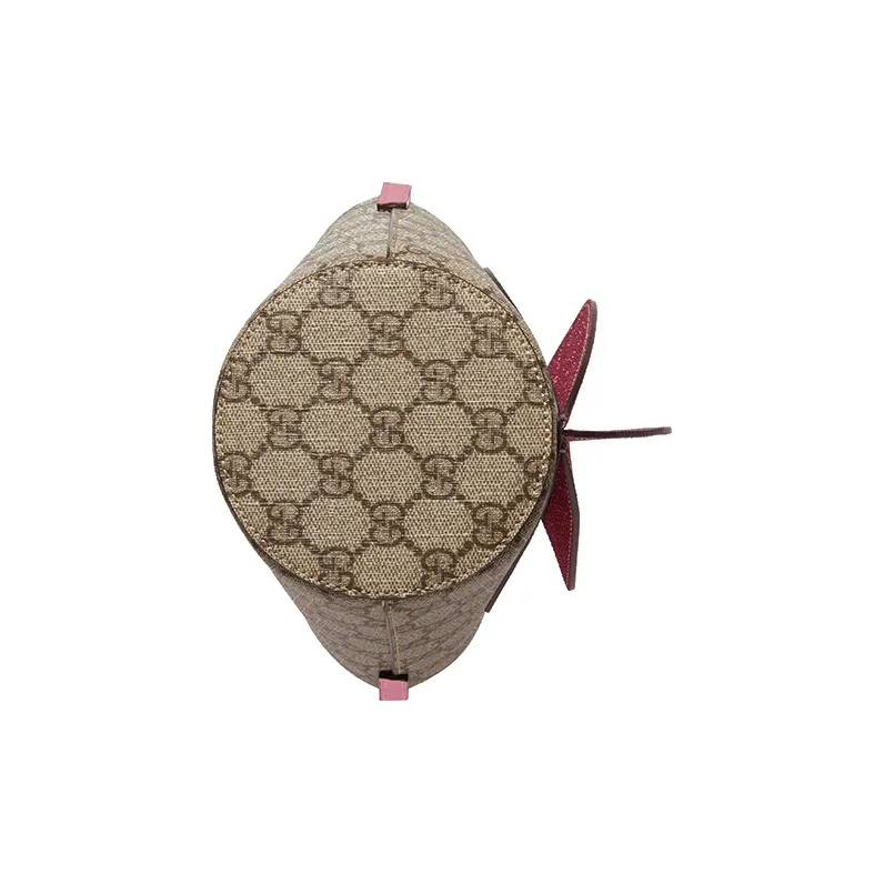 GUCCI Canvas With Leather Canvas Bag Bucket Bag Handbag Kids' Bag Regular Kids' Ebony/Pink/Candy Color-6
