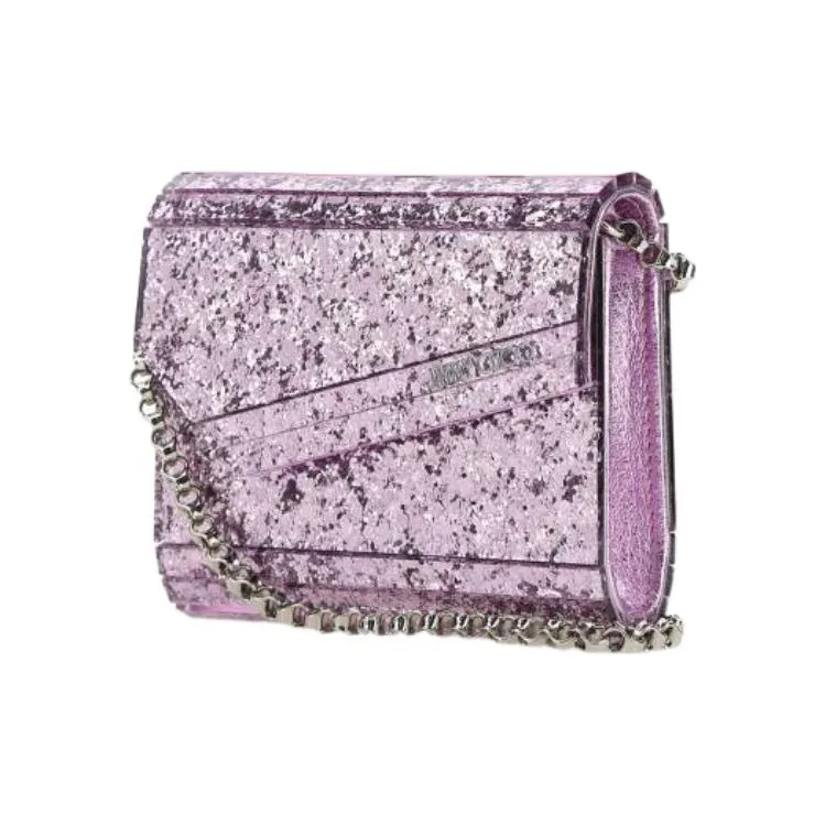 Jimmy Choo Acrylic Shoulder Bag Crossbody Bag Women's Pink-1