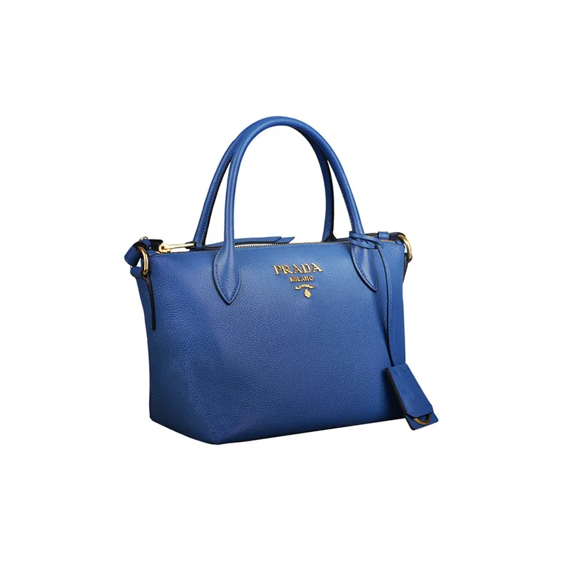 PRADA Leather Crossbody One Shoulder Handbag Women's Royal Blue-1