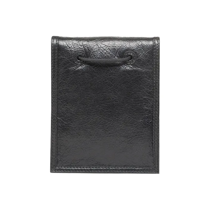 Balenciaga Explorer Sheepskin Cell Phone Pouch, Shoulder Bag, Crossbody Bag Trumpets Men's Black-3