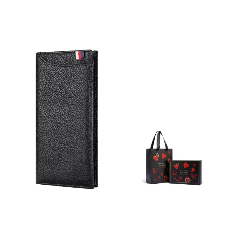 Ace Paul Cow Leather Wallet Men's Black-9