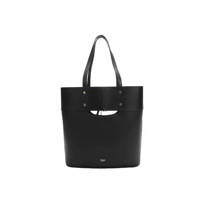 Chloe Chloé Bags Cow Leather Handbag Medium Size Women's Black-4
