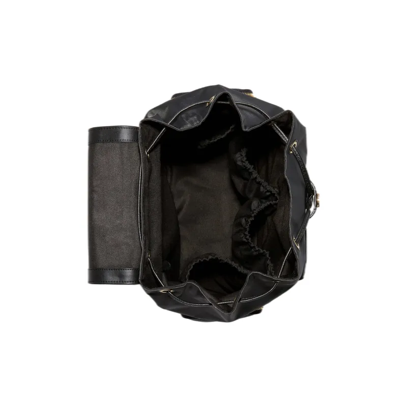 COACH Baby Nylon With Pebbled Leather Accents Backpack Large Size Unisex Black-1