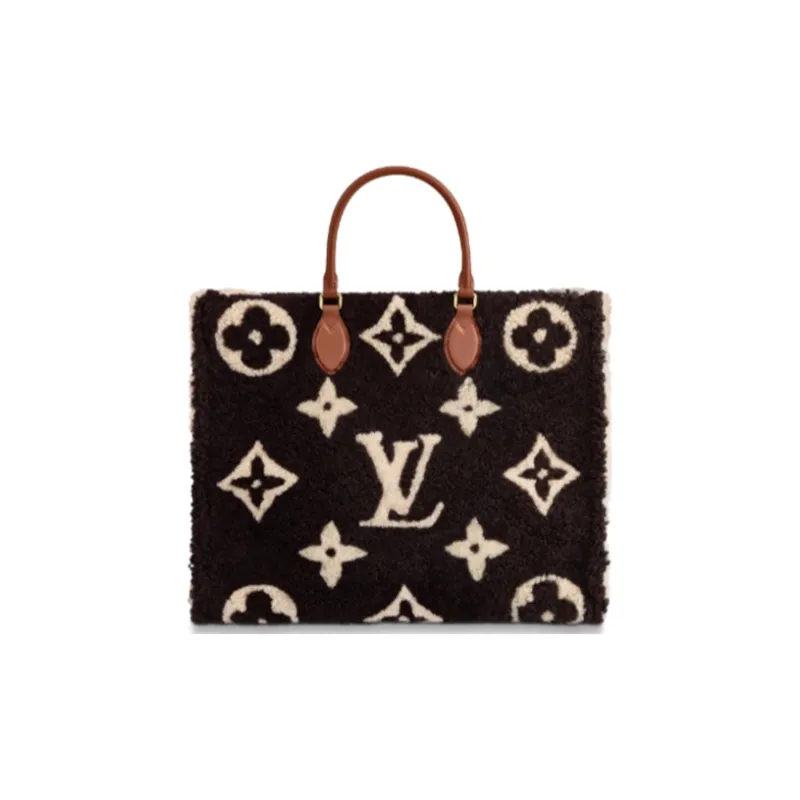 LOUIS VUITTON Onthego Monogram Teddy Fleece Brown-0
