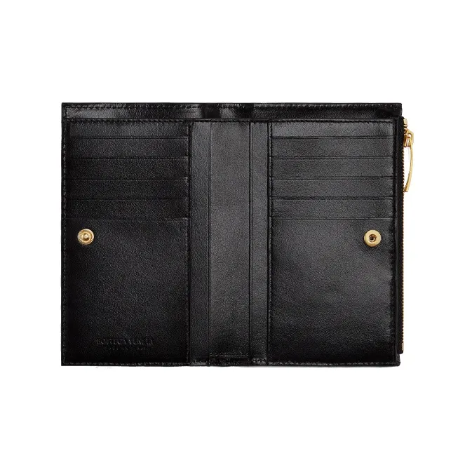 Bottega Veneta Intrecciato Bi Fold Zip Wallet-2