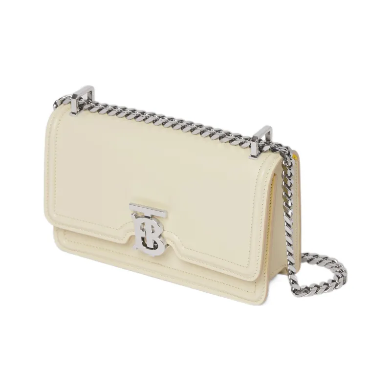 Burberry Cow Leather Lock Bag Shoulder Bag Crossbody Bag Mini Women's Light Vanilla/Ivory White-1