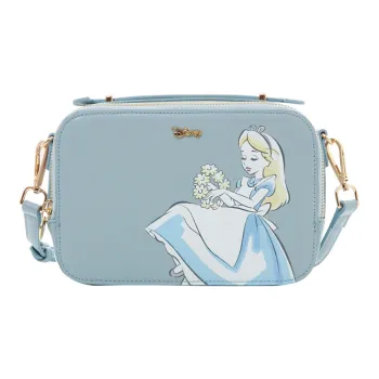 Disney PU Camera Bag, Small Square Bag, Shoulder Bag, Crossbody Bag, Handbag Women's Sky Blue