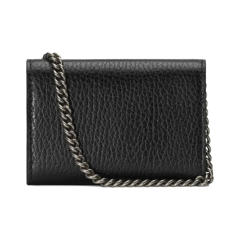 GUCCI Dionysus Leather Chain Bag, Handbag, Coin Purse, Shoulder Bag Women's Black-1