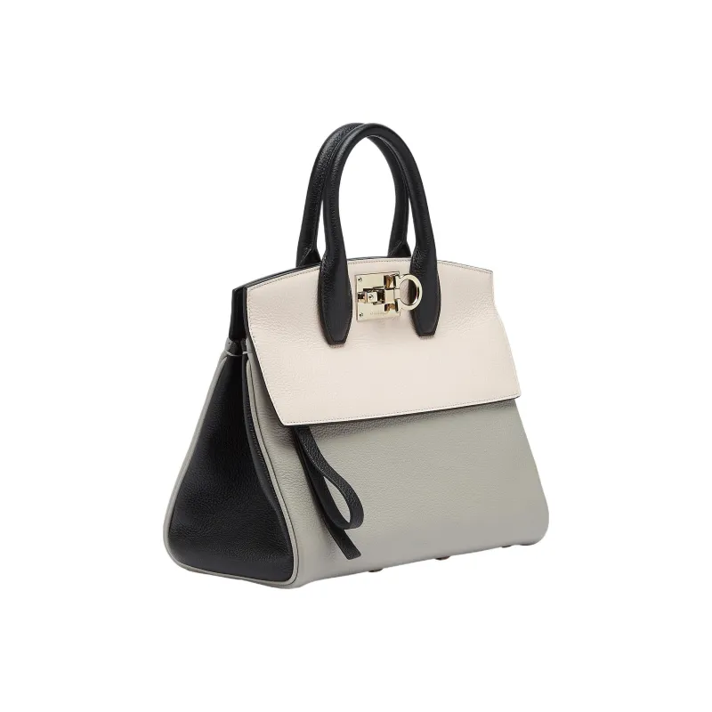 FERRAGAMO Studio Collection Cow Leather Crossbody One Shoulder Handbags Small Size Women's Light Gray-3