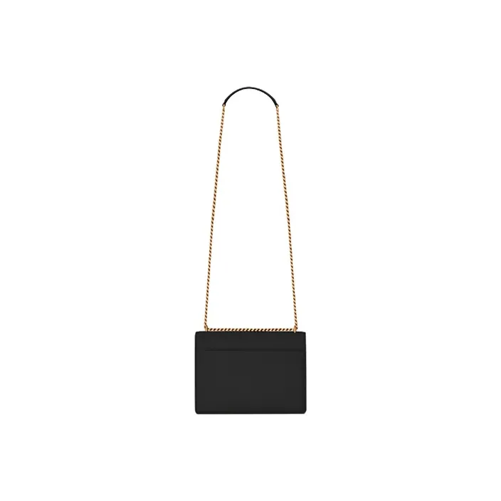 SAINT LAURENT Smooth Leather Sunset Bag Crossbody Bag Shoulder Bag Medium Size Women's Black-4