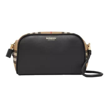 Burberry Cube Leather Bowling Bag, Cubic Bag, Crossbody Bag, Shoulder Bag Women's