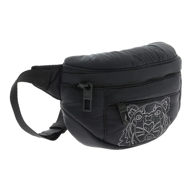KENZO Tiger Polyester Sling Bag Fanny Pack Mini Unisex Black-1