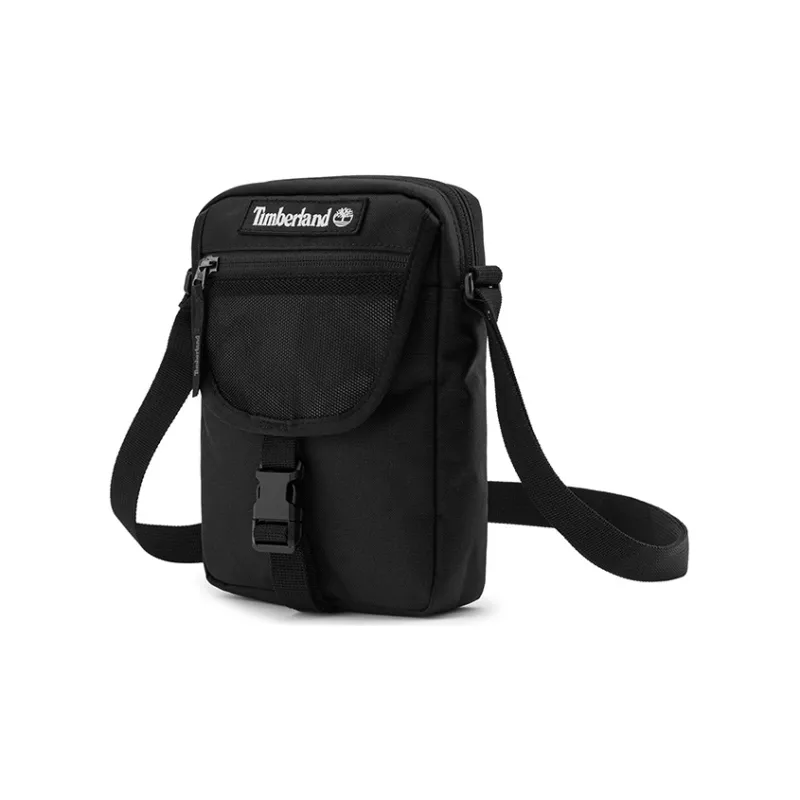 Timberland Fabric Shoulder Bag, Crossbody Bag Regular Unisex Black-2