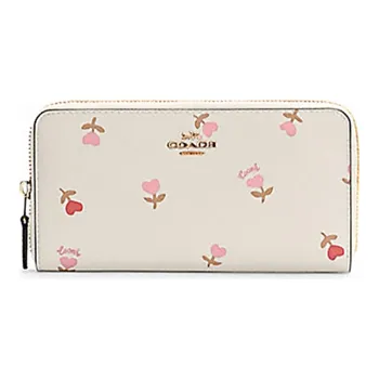 COACH Canvas With Leather Clutch With Coin Purse Women's White