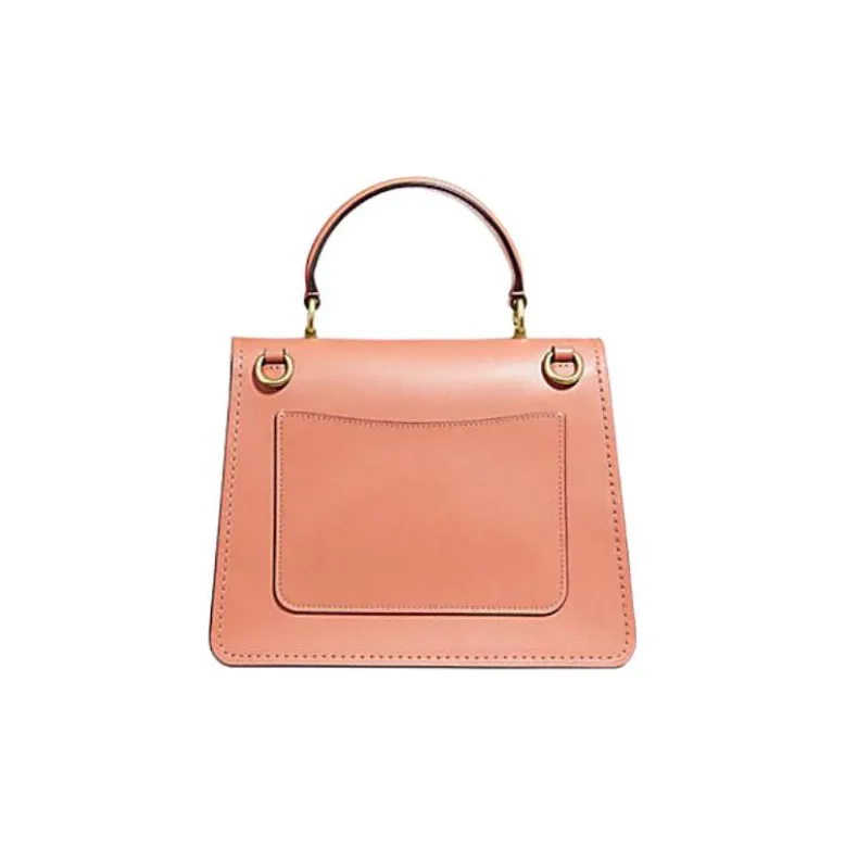 COACH Parker Calfskin Handbag Shoulder Bag Crossbody Bag Medium Size Women's Peach Pink-2