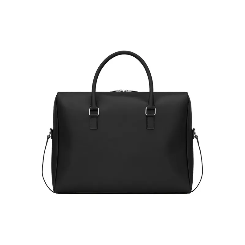 SAINT LAURENT Calfskin Leather Portable Briefcase Men's Black-1