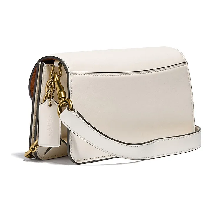 COACH Beat Leather Chain Bag Portable Crossbody Bag Shoulder Bag Women's White-1