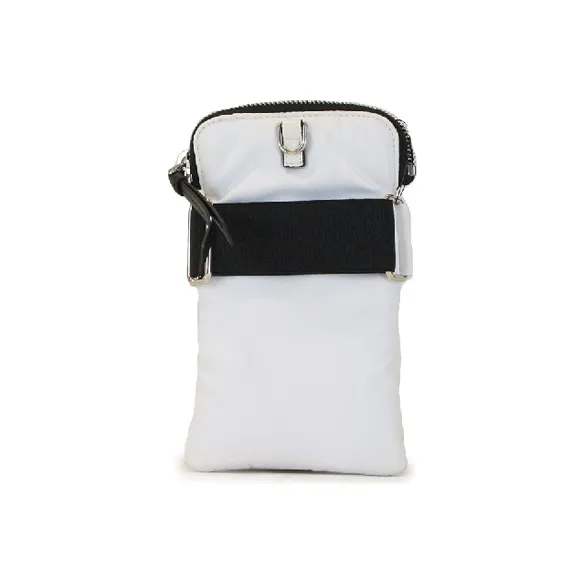 PRADA Nylon Cell Phone Pouch Unisex White-3