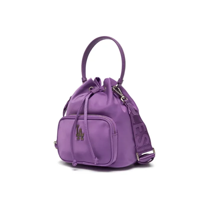 MLB Nylon Fabric Bucket Bag Handbag Crossbody Bag Regular Unisex Purple-1
