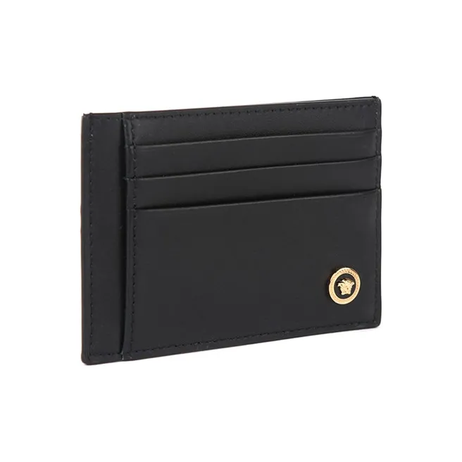 VERSACE VERSACE Leather Card Holder Men's Black-1