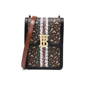 Burberry Robin Cotton One Shoulder Handbag Crossbody Bag Women's Brown