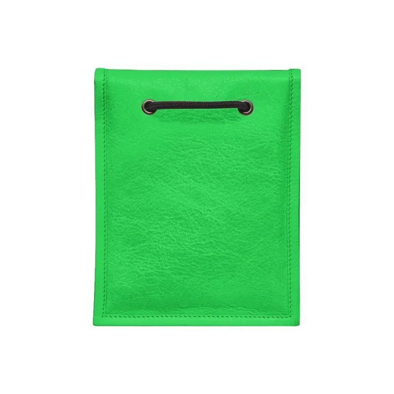 Balenciaga Grain Cow Leather One Shoulder Handbag Small Size Men's Neon Green-1
