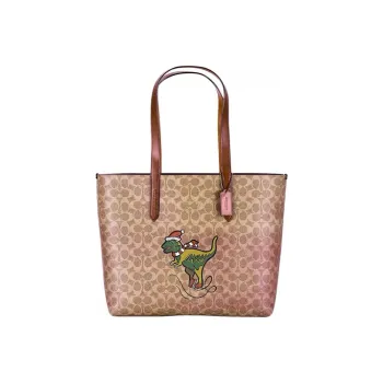 COACH Cow Leather Tote Bag Shopping Bag Handbag Shoulder Bag Women's Brown
