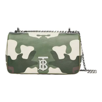 Burberry Lola Bag Cotton Printed Canvas Crossbody Bag Shoulder Bag Women's Camouflage