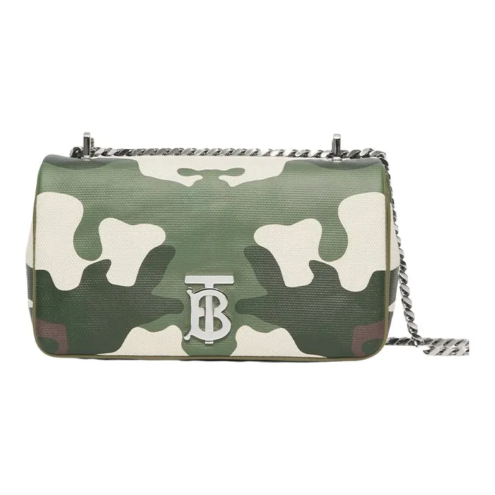 Burberry Lola Bag Cotton Printed Canvas Crossbody Bag Shoulder Bag Women's Camouflage-0