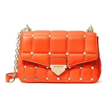 MICHAEL KORS Soho Leather Crossbody Bag, Shoulder Bag Women's Orange