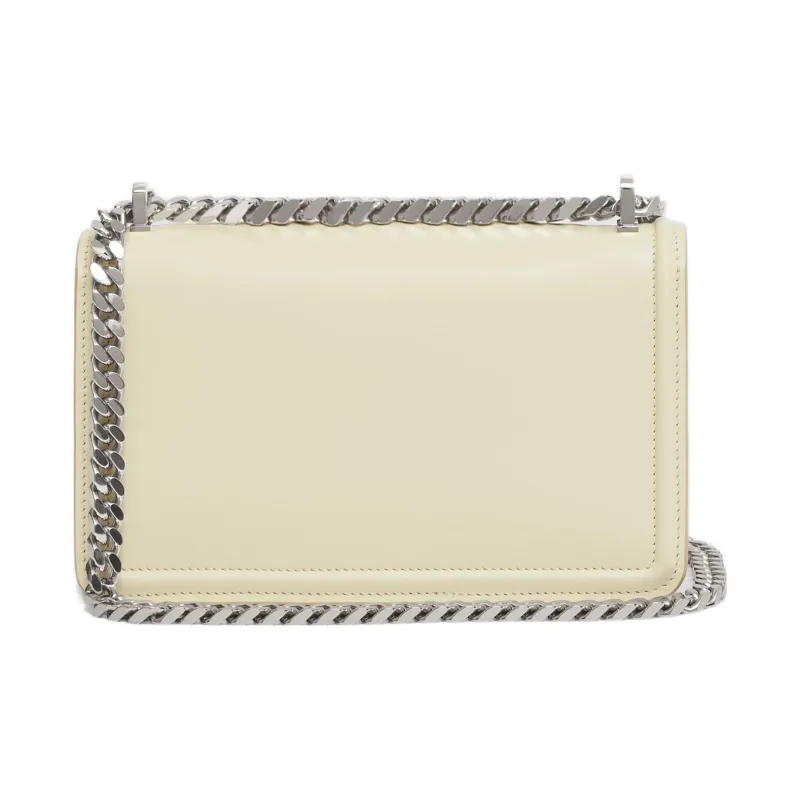 Burberry Cow Leather Lock Bag Shoulder Bag Crossbody Bag Mini Women's Light Vanilla/Ivory White-3