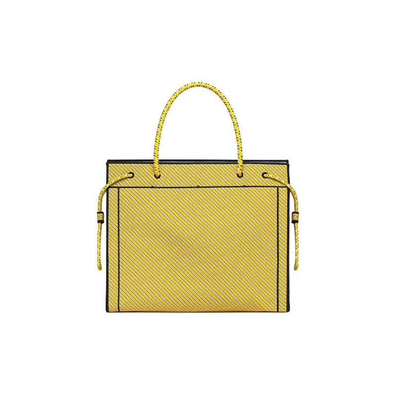 FENDI High Technical Fabric Tote One Shoulder Handbag Large Size Women's Yellow-2
