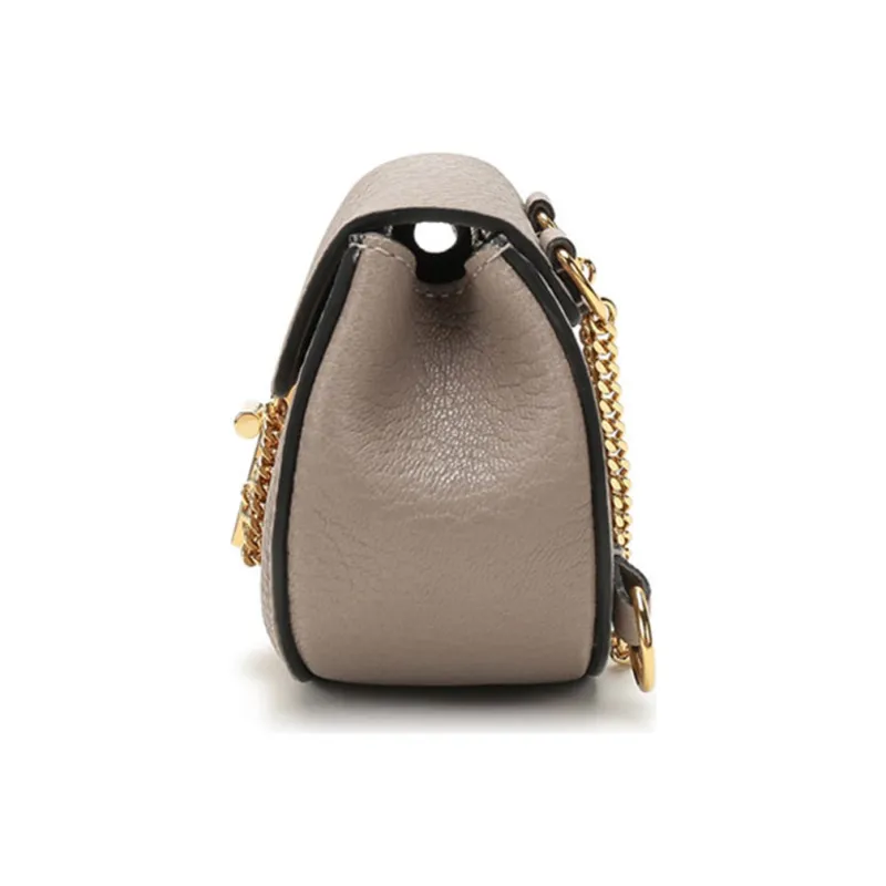 Chloe Sheepskin Piglet Bag Handbag Fanny Pack Backpack Coin Purse Shoulder Bag Mini Women's Sand Gray-2
