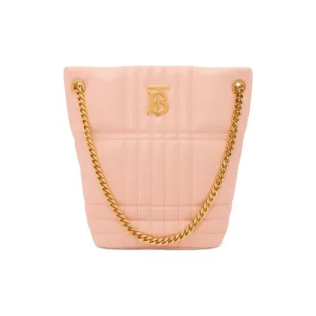 Burberry Lola Bag Sheepskin Crossbody Bag, Shoulder Bag Small Size Women's Peach Pink