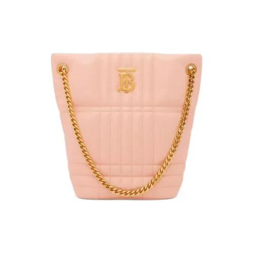 Burberry Lola Bag Sheepskin Crossbody Bag, Shoulder Bag Small Size Women's Peach Pink