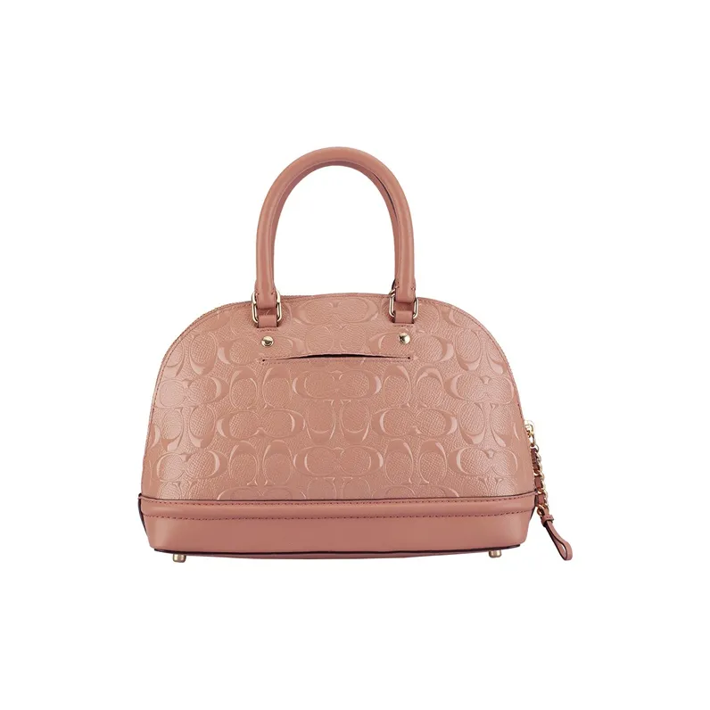COACH Sierra Patent Leather Dome Bag, Shoulder Bag, Crossbody Bag, Handbag Small Size Women's Pink-2