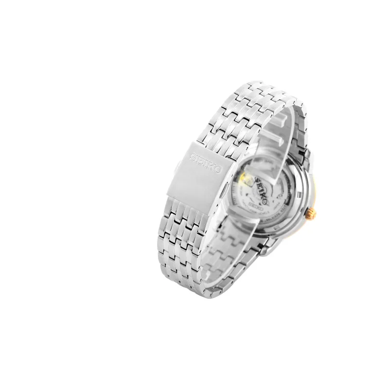 SEIKO Pilot Series Automatic Mechanical Movement Stainless Steel Watchband Watch 40mm Men's Watches White Dial SSA154J1-2