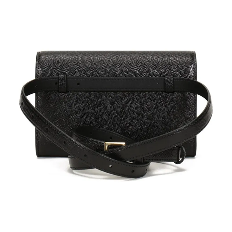 SAINT LAURENT Kate Belt Bag Grain De Poudre Black-3