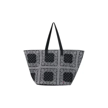 Champion Rochester Fabric Totes Shopping Bags Handbags Regular Unisex Black Patchwork