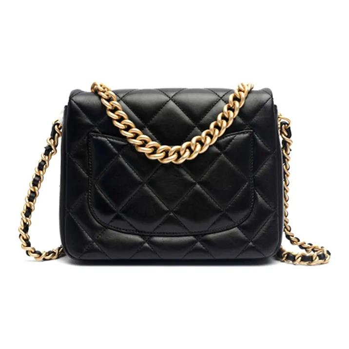 CHANEL Lambskin Flap Bag, Coin Purse, Shoulder Bag, Crossbody Bag Women's Black-2