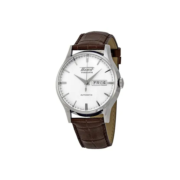 TISSOT Automatic Mechanical Movement Men's Watches Watch 40mm White Dial Stainless Steel Watch Case Leather Watch Bands-1