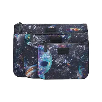 EMPORIO ARMANI Fabric Clutch Men's Black Blue