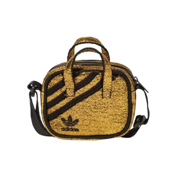Adidas Originals Polyester Portable Crossbody Bag Shoulder Bag Mini Unisex Gold