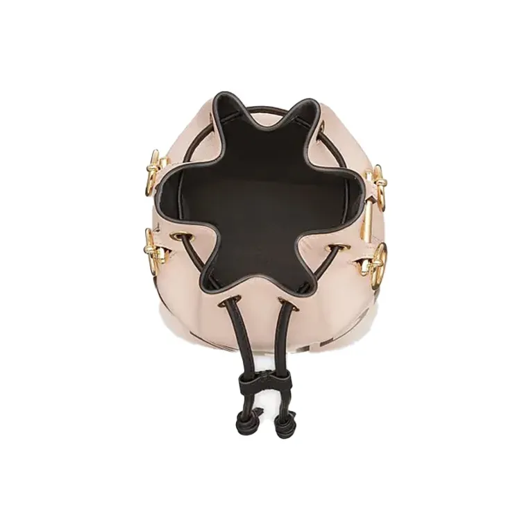 FENDI Mon Tresor Leather Bucket Bag Handbag Shoulder Bag Crossbody Bag Mini Women's Light Pink/Black-3