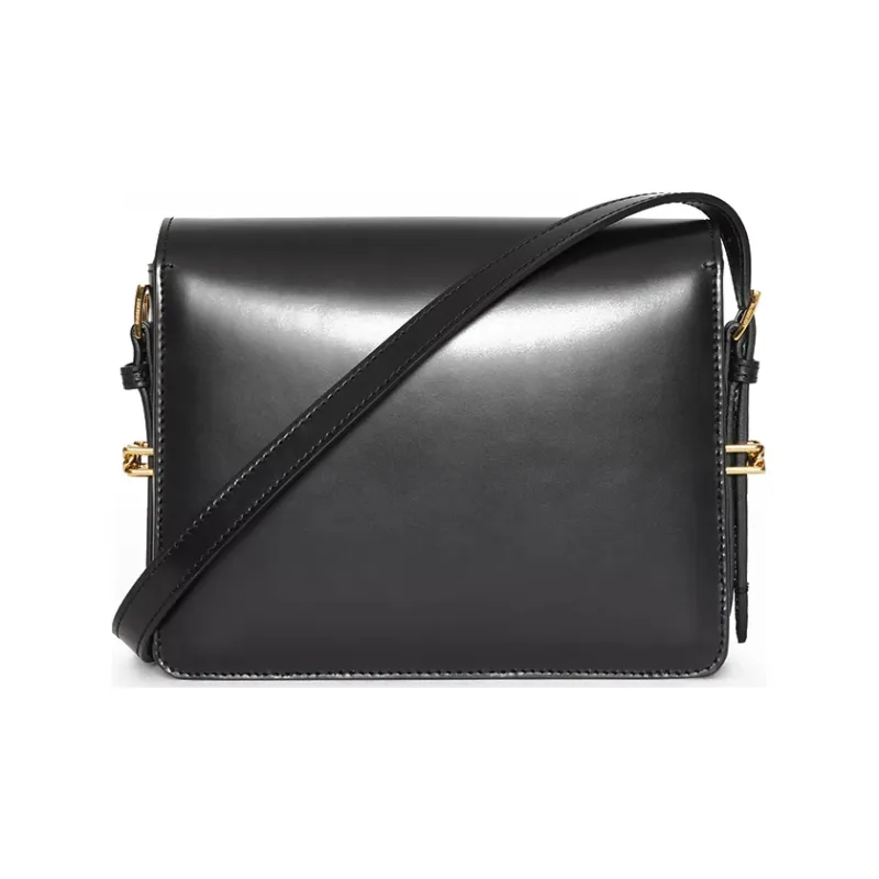 Burberry Calfskin With Lambskin Grace Bag, Shoulder Bag, Crossbody Bag Trumpets Women's Black-3