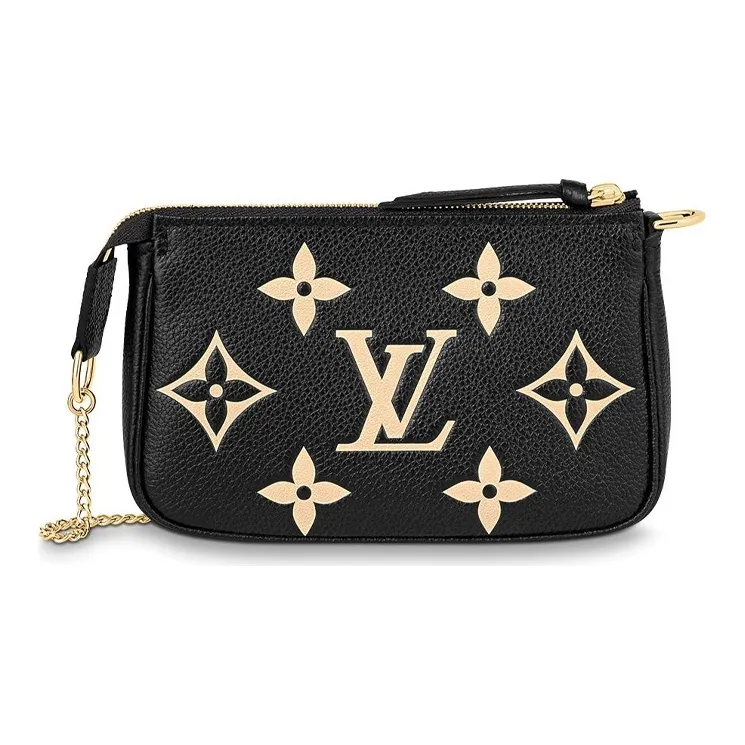 LOUIS VUITTON Pochette Mini Accessoires Black/Beige-2