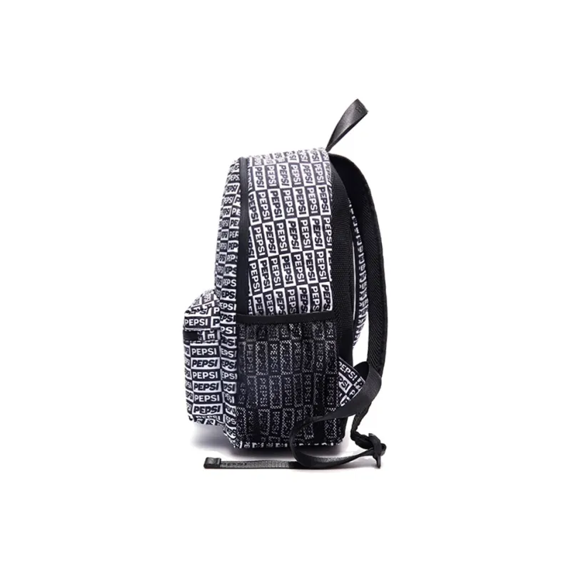 Pepsi Fabric Backpack Regular Unisex Black White-2